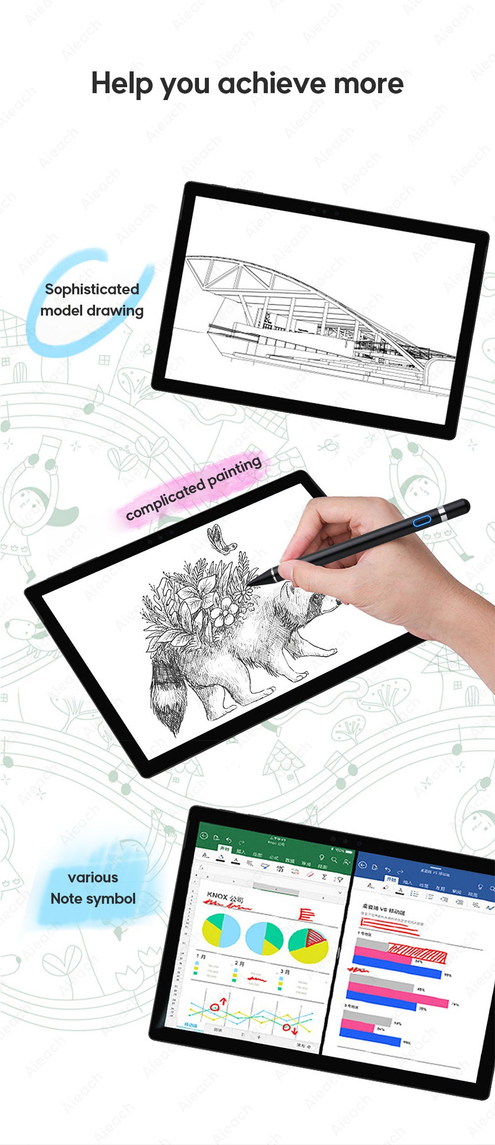 For Apple Pencil iPad Pro Pen Touch Pen For Tablet iPad Air 5 Samsung Xiaomi Lenovo Tablete Pen Stylus For Mobile Phones Android