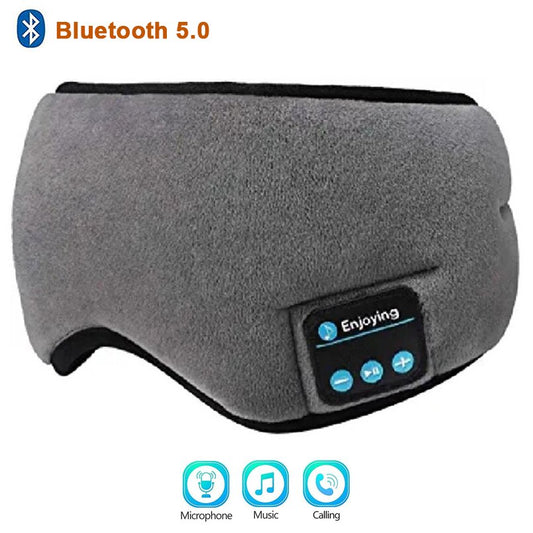 Bluetooth 5.0 Wireless 3D Sleep Mask Stereo Sleeping Eye Mask Headband Music Sleep Aid Soft Blindfold Bandage Eyes Cover Patch