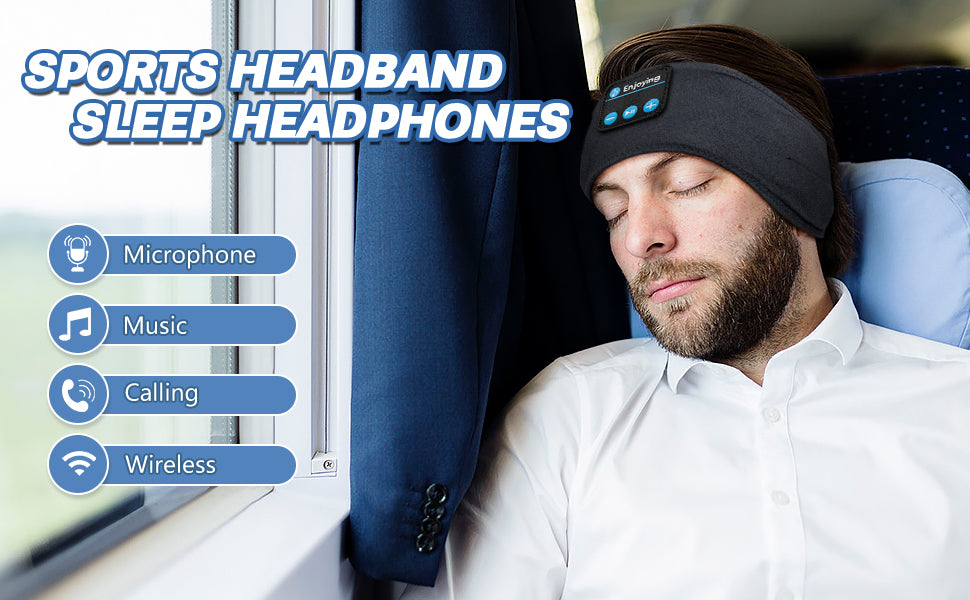 Bluetooth 5.0 Wireless 3D Sleep Mask Stereo Sleeping Eye Mask Headband Music Sleep Aid Soft Blindfold Bandage Eyes Cover Patch
