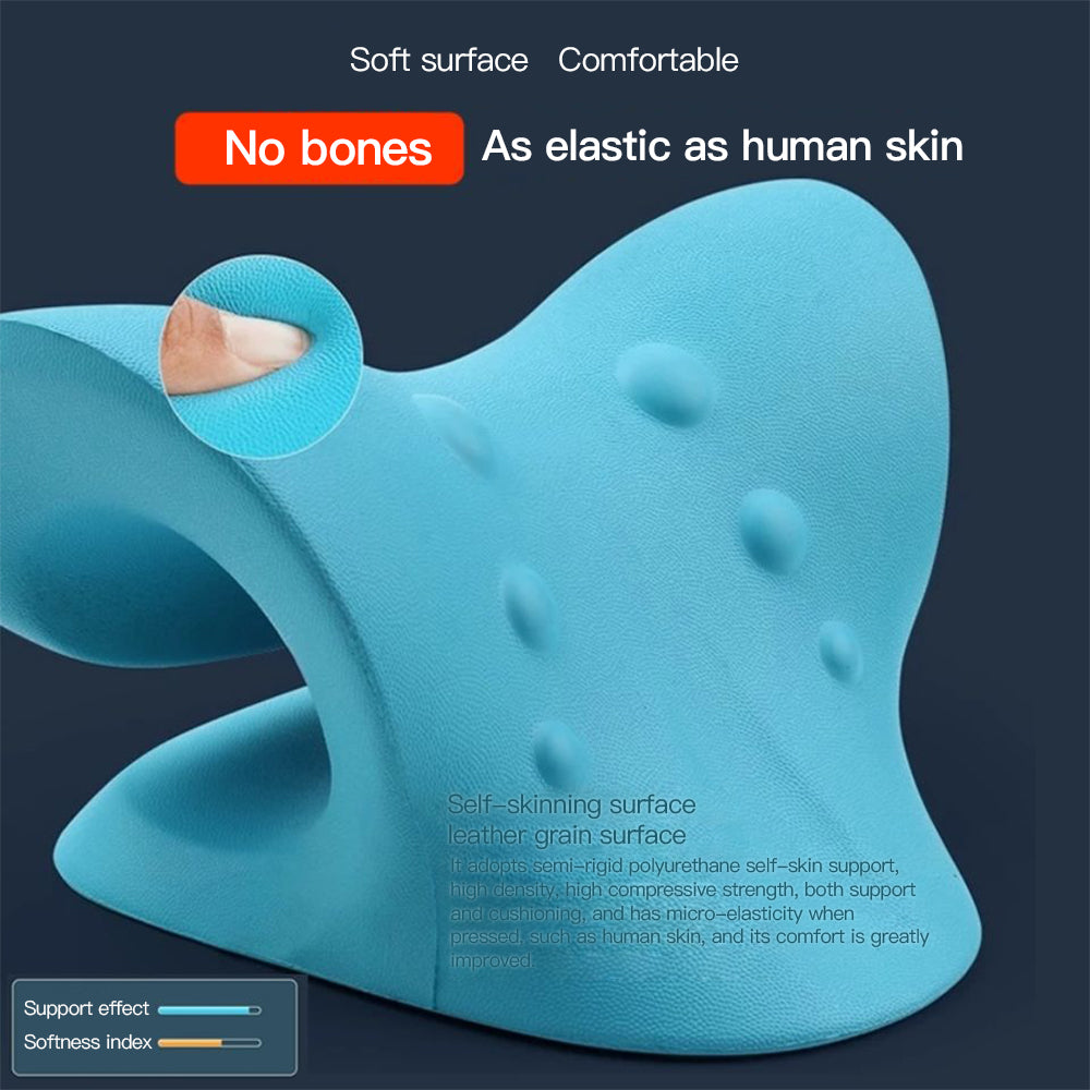 Neck Massage Pillow Cervical Traction Device Orthopedic Pillow for Pain Relief Cervical Spine Brace Neck Stretcher Brace Cushion