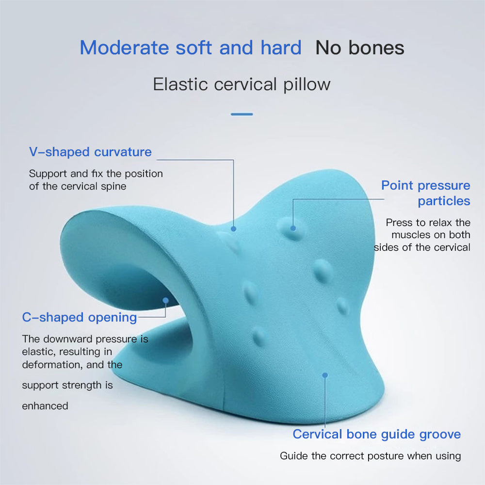 Neck Massage Pillow Cervical Traction Device Orthopedic Pillow for Pain Relief Cervical Spine Brace Neck Stretcher Brace Cushion