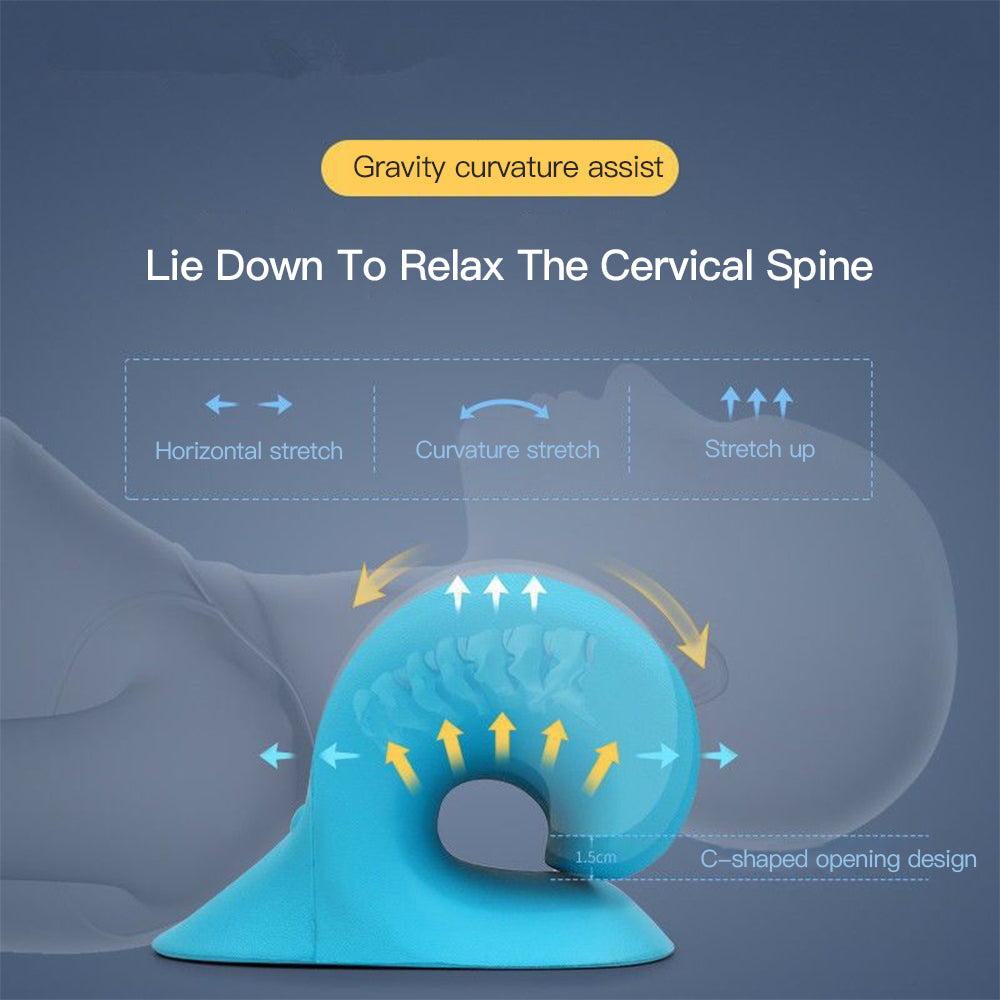 Neck Massage Pillow Cervical Traction Device Orthopedic Pillow for Pain Relief Cervical Spine Brace Neck Stretcher Brace Cushion